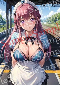 yu572 女神のカフェテラス 幕澤桜花 同人 ポスター A4 オリジナル アニメ anime 美女 高品質 イラストアート 美少女 セクシー 