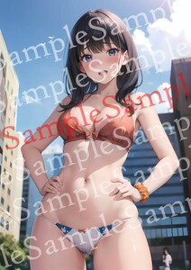 yu902 SSSS.GRIDMAN 宝多六花 同人 ポスター A4 オリジナル アニメ anime 美女 高品質 イラストアート グラビア 美少女 セクシー