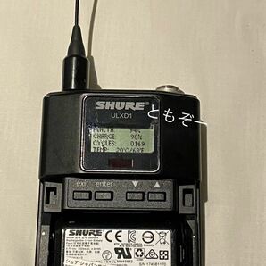 SHURE ULXD1- JB B帯 ワイヤレスボディパック 送信機 中古 動作確認済 現状品 新スプリアス規格対応機種 の画像6