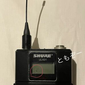 SHURE ULXD1- JB B帯 ワイヤレスボディパック 送信機 中古 動作確認済 現状品 新スプリアス規格対応機種 の画像4