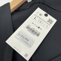 【L】ZARA ブラック 長袖ボタンブラウス レディース タグ カジュアルフォーマル トップス通勤フェミニン 大人可愛いガーリー デイリー ザラ_画像6