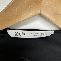 【L】ZARA ブラック 長袖ボタンブラウス レディース タグ カジュアルフォーマル トップス通勤フェミニン 大人可愛いガーリー デイリー ザラ_画像7