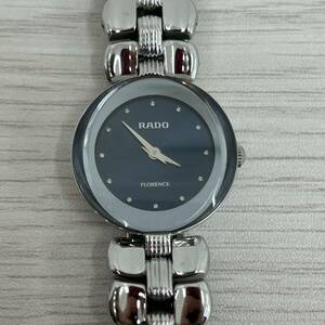 ★● 《稼動美品》 RADO FLORENCE ラドー フローレンス 153.3717.4 紺色文字盤 レディース 腕時計 クォーツ QZ 1円スタート