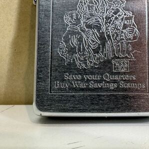 ●D ZIPPO オイルライター ジッポ Zippo ジッポー 喫煙具 BOYS and GIRLS Save your Quarters Buy War Savings Stamps ※火花のみ確認の画像3