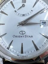 ●【稼働品】ORIENT STAR オリエントスター EL05-D0-B 自動巻 シルバー文字盤 デイト メンズ腕時計 オリエント_画像2