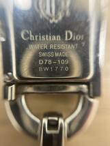 ◎Christian Dior ディオール マリス レディース腕時計 D78-109 クォーツ スクエア シェル文字盤 シルバー色 ※ベルト破損、不動ジャンク品_画像6