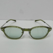 Dz789171 トニーセイム プレミアム tonysame: premium 眼鏡フレーム メガネ 度入り グリーン×シルバー チタニウム 中古_画像1