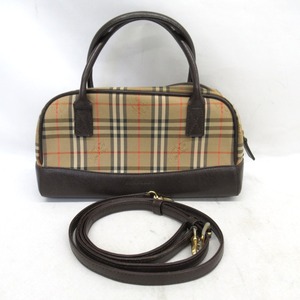 KRTh959163 バーバリー ハンドバッグ 2Wayバッグ ノヴァチェック ベージュ系 レディース BURBERRY 中古