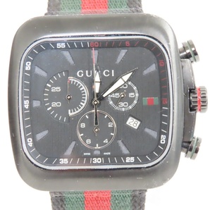 Ts531231 グッチ 腕時計 131.2 SS 布ベルト 黒文字盤 メンズ GUCCI 中古の画像3