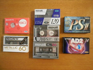 カセットテープ(未使用品）7本セット