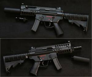 絶版品 MARUZENマルゼン製 H&K MP5K KURZ CHARGERチャージャー カスタム フルオート GBBガスブローバック マシンピストル！MP5KA4クルツ系