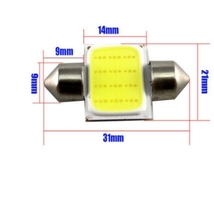 4個s★送料無料 T10x31mm バス・トラック LEDランプ球▲ホワイト ルームライト 室内灯 24V フェストン球 ステップ フロア 通路★トレーラー_画像3