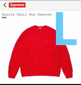 L Supreme Boucle Small Box Sweater red