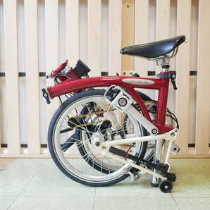 BROMPTON M6R 2017年モデル 16インチ 折り畳み自転車 S2E化 ケンブリッジサッチェル コラボモデル塗装の画像9