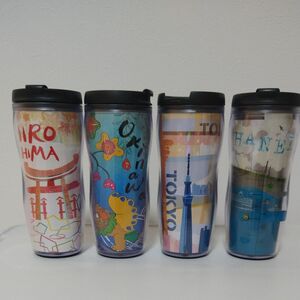 【未使用保管品】STARBUCKS ご当地タンブラー4本セット広島・沖縄・東京・羽田　12oz