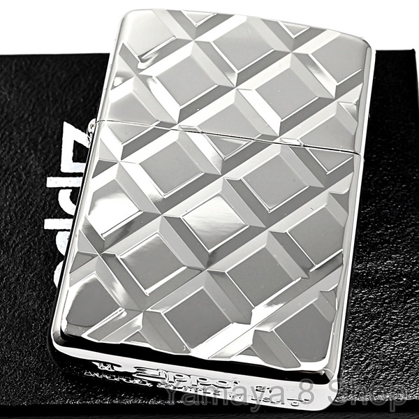 ZIPPO アーマーラティス 両面 ダイヤカット彫刻 SV ジッポー ライター