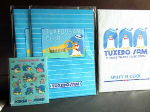 サンリオ◆タキシードサム◆1979年～1986年◆5点セット　ノート　【3冊+シール1枚+トランプ1点】当時物　SANRIO 