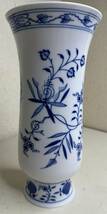 Meissen マイセン ブルーオニオン 花瓶 インテリア 置物 コレクション 陶芸品 高級 白 花 現状品_画像2