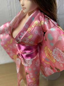 1/6 figure doll TBLeague kimono ... yukata pink costume lovely beautiful element body is not attached. costume only.. in photograph element body is S26