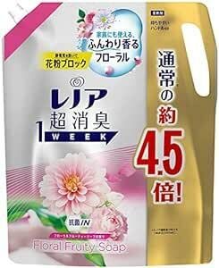 レノア 超消臭1WEEK 柔軟剤 フローラルフルーティーソープ 詰め替え 大容量 1790mL(約4.5倍