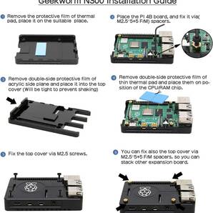 Geekworm Raspberry pi 4(ラズベリーパイ4モデルB) CNC超薄型アルミ合金パッシブ冷却金属ケース、ラズパイの画像7