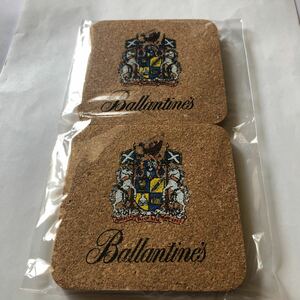 激レア非売品　Ballantine's バランタイン　コルクコースター　2枚セット　スコッチウイスキーノベルティ