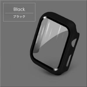 AppleWatch series4.5.6用バンパーガラスケース黒　40mm