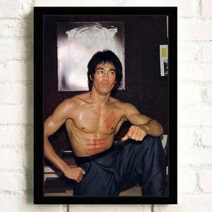 ブルースリー ポスター 70x50cm カンフー 武道 燃えよドラゴン グッズ 海外 雑貨 キャンバス 写真 アート Bruce Lee 20