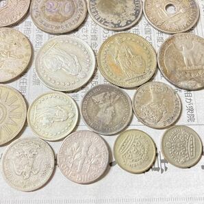 外国銀貨 まとめて21枚セット ニューギニア メキシコ 中国 フランス スイス 古銭 希少 レアコイン ヨーロッパ アジアの画像10