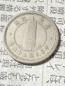 中国　冀東政府　2角白銅貨　中華民国26年　美品　希少　レアコイン　古銭　アジア　外国コイン　在外貨幣　海外硬貨 