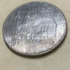オーストリア 100シリング銀貨 ウィーナーノイシュタット大聖堂700周年記念銀貨 未使用 希少 レアコイン 古銭 ヨーロッパ 外国 の画像3