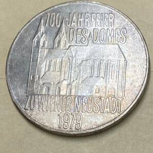 オーストリア 100シリング銀貨 ウィーナーノイシュタット大聖堂700周年記念銀貨 未使用 希少 レアコイン 古銭 ヨーロッパ 外国 の画像2