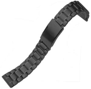[ ordinary mai free shipping!]20mm wristwatch exchange belt stainless steel purity direct can push type black 