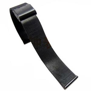 [ ordinary mai free shipping!]24mm wristwatch exchange belt stainless steel mesh sliding band black 02