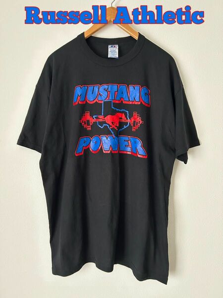 Russell Athletic ラッセルアスレチック　MASTANG マスタング　Tシャツ　プリントTシャツ ブラック