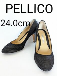 24.0cm　38 ペリーコ　PELLICO パンプス　ブラック　