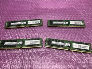 ★サーバー用メモリ★合計128GB 32GBx4枚セット SAMSUNG 32GB 2Rx4 PC4-2400T-RA1-12-MC0★現状引き渡し★