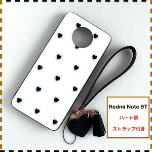 Redmi Note9T ケース ハート 白 かわいい レッドミー ノート9T
