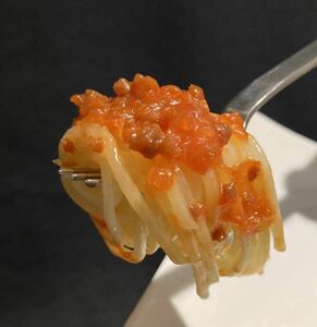 食品サンプル　ミートソーススパゲッティ　フォーク付き