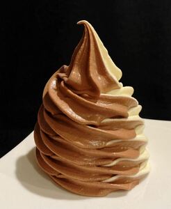 食品サンプル　ソフトクリームトップ　チョコバニラ