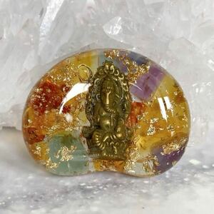 Art hand Auction 护身符 Orgonite Grip 像蚕豆 Ganesha 一样的石头, 手工作品, 内部的, 杂货, 装饰品, 目的