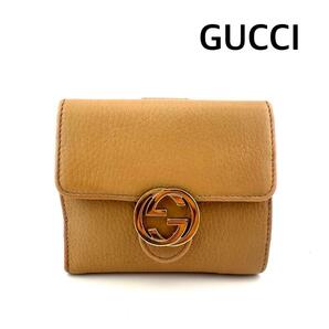 GUCCI 615525 2184 インターロッキング　二つ折り 財布