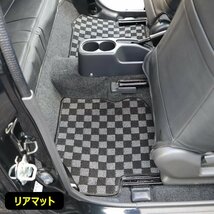 JB23 ジムニー AT車 フロアマット チェック 柄 黒 / 灰 4点 新品 フロア マット_画像3