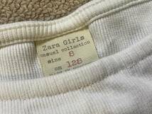 激安!女の子トップス ホワイト 白 まとめて ZARA GU UNIQLO KIDS ザラ ジーユー ユニクロ キッズ 半袖 Tシャツ カットソー 120-130/AS_画像8