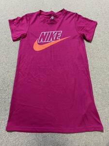  супер-скидка! NIKE KIDS Nike Kids простой девочка розовый короткий рукав One-piece 110-116 платье /AS