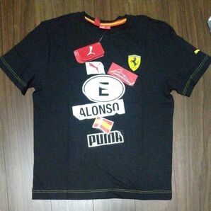 新品タグ付　PUMA ALONSO フェラーリ 半袖Tシャツ ブラック　サイズM 