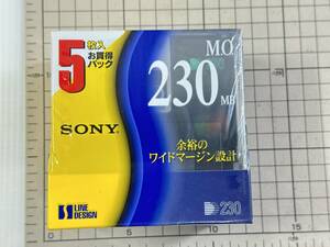 A【新品】SONY　ソニー　3.5インチ　230MB MOメディア 5枚パック　SONY 5EDM-230C