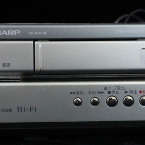 SHARP DV-RW190 シャープ ビデオ一体型DVDレコーダー 家電 映像機器 シルバーカラー リモコン付き 003IPLIB47の画像2