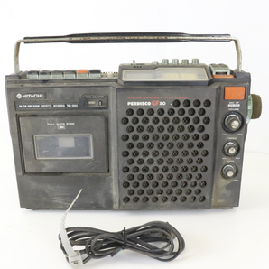 HITACHI TRK-5050 ヒタチ FM/SW/MW CASSETTE RECORDER カセットレコーダー ブラック コンパクト 003IPLIB51の画像2