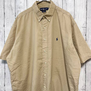 ラルフローレン Ralph Lauren BLAKE 半袖シャツ メンズ ワンポイント コットン100% XLサイズ 5‐581
